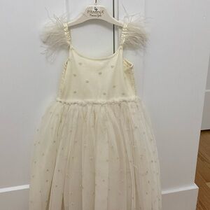 Noralee dress with feathers